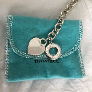 Tiffany & Co Heart Toggle Necklace Solid Silver